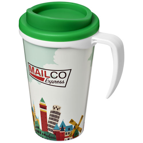 Mug isolant Brite-Americano® grande 350ml Blanc / Vert